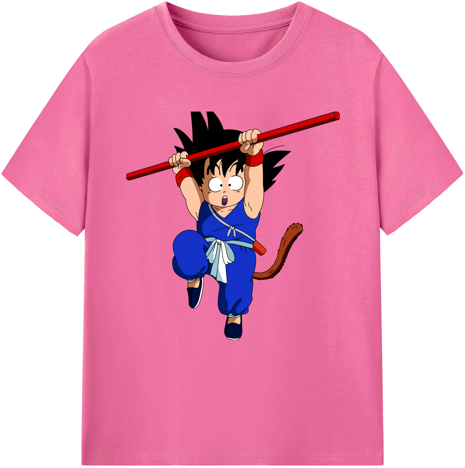（画像用） ドラゴンボール 孫悟空（そん ごくう）Son Goku カカロット DRAGON BALL Kakarotto レディースカジュアルプリントTシャツ（綿100％）